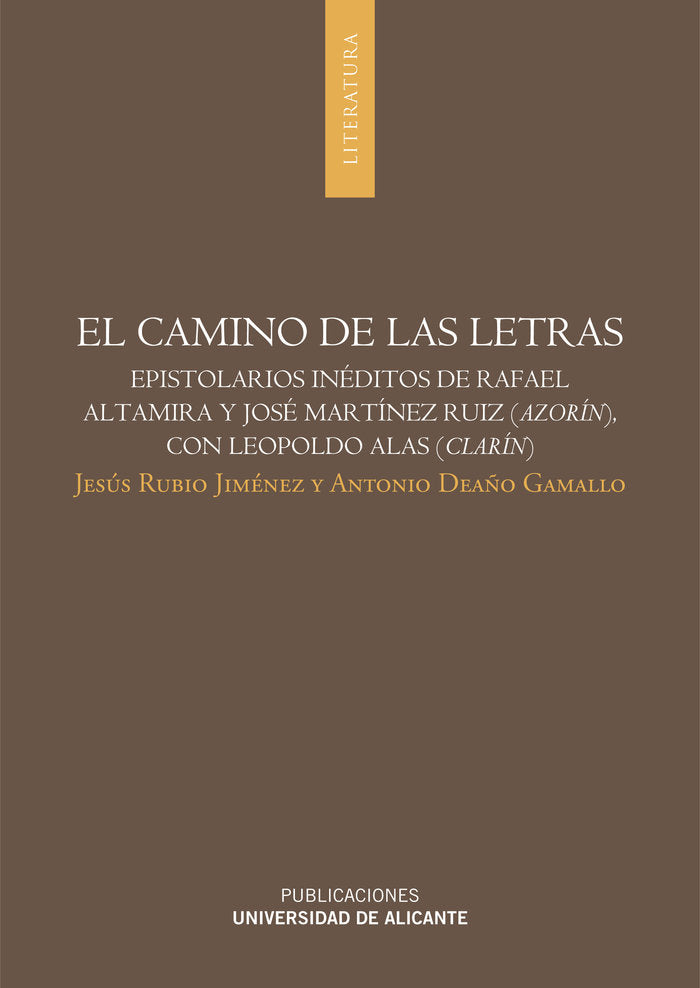 El camino de las letras, de Rubio Jiménez, Jesús | portada del libro
