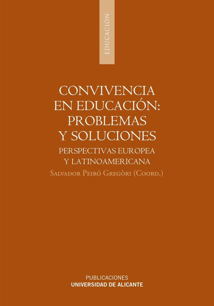 Convivencia en educación: problemas y soluciones, de Merma Molina | portada del libro