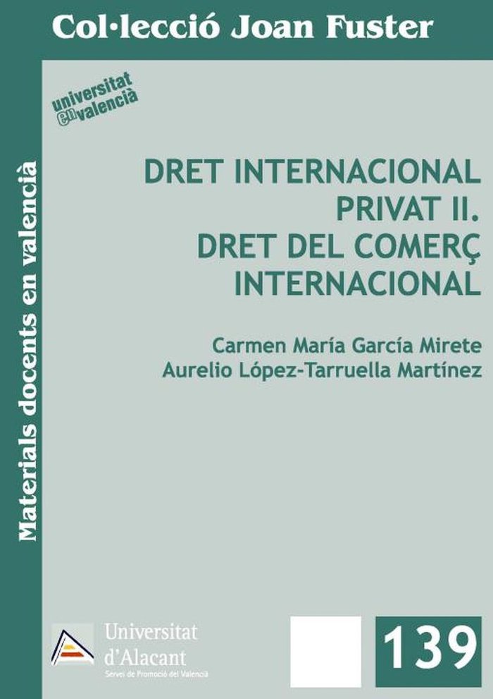 Dret Internacional Privat II. Dret del comerç internacional, de García Mirete | portada del libro