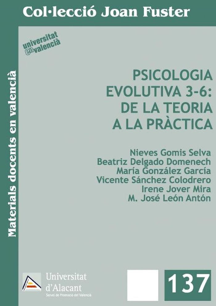 Psicologia evolutiva 3-6: de la teoria a la pràctica, de Delgado Domenech | portada del libro