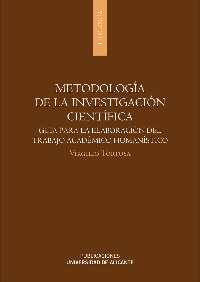 Metodología de la investigación científica, de Tortosa Garrigós | portada del libro