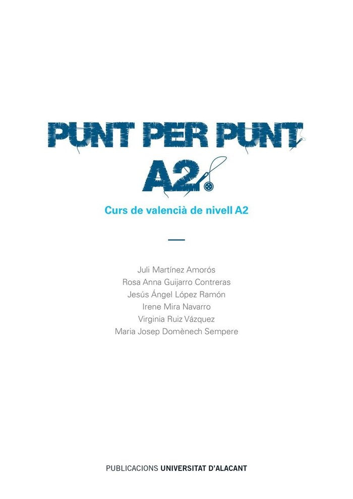 Punt per punt. A2, de Martínez Amorós | portada del libro