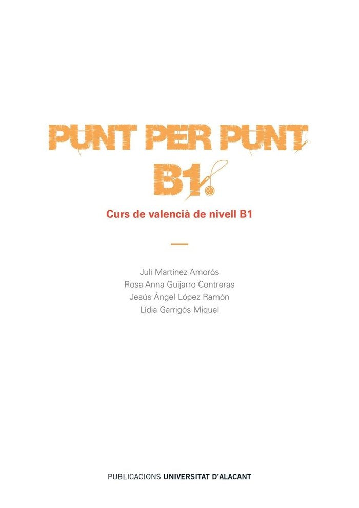 Punt per punt. B1, de Martínez Amorós, Juli | portada del libro