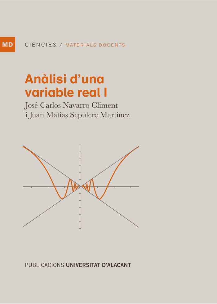 Anàlisi d'una variable real I, de Navarro Climent, José Carlos | portada del libro