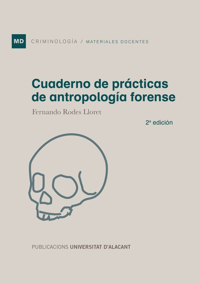 Cuaderno de prácticas de antropología forense, de Rodes LLoret | portada del libro