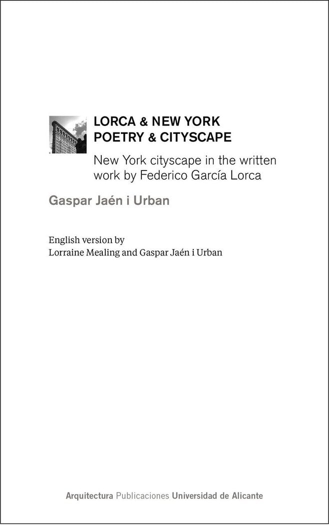 Lorca & New York. Poetry & cityscape, de Jaen i Urban, Gaspar | portada del libro