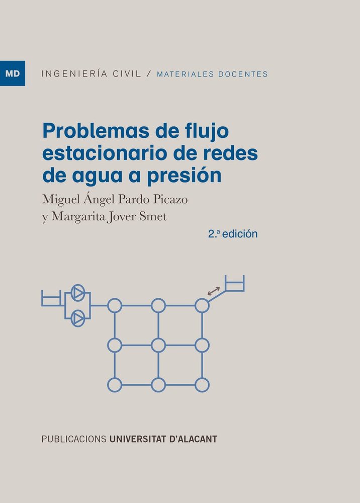 PROBLEMAS DE FLUJO ESTACIONARIO DE REDES DE AGUA A PRESION, de PARDO PICAZO, MIGUEL ANGEL | portada del libro