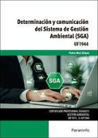 DETERMINACION COMUNICACION SISTEMA GESTION AMBIENTAL SGA, de Pedro Mas Alique | portada del libro