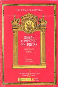 Obras completas en prosa. Volumen IV: Tratados morales. Tomo II, de Quevedo, Francisco de | portada del libro
