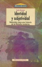 Identidad y subjetividad, de Luis Arenas | portada del libro