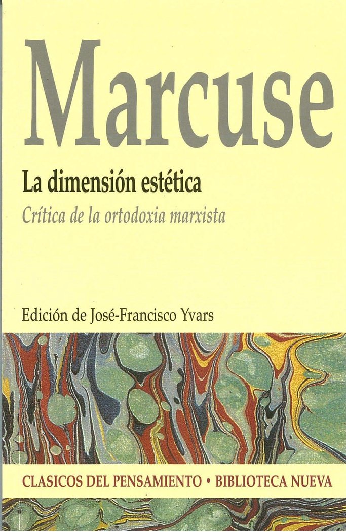La dimensión estética, de Herbert Marcuse | portada del libro