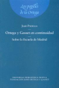 Ortega y Gasset en continuidad, de JUAN PADILLA | portada del libro