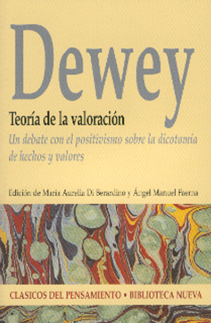 Teoría de la valoración, de John Dewey | portada del libro