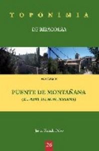 Toponimia de Ribagorza. Municipio de Puente de Montañana, de Terrado Pablo, Javier | portada del libro