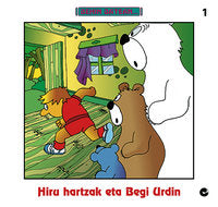 Hiru hartzak eta begi urdin, de BADABA | portada del libro