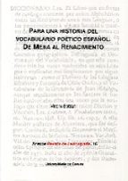 Para una historia del vocabulario poético español., de Vicenç Beltran | portada del libro