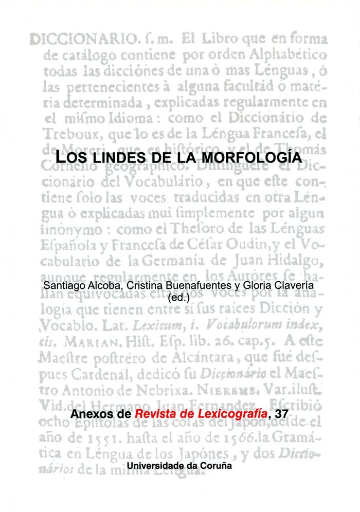 Los lindes de la morfología | portada del libro