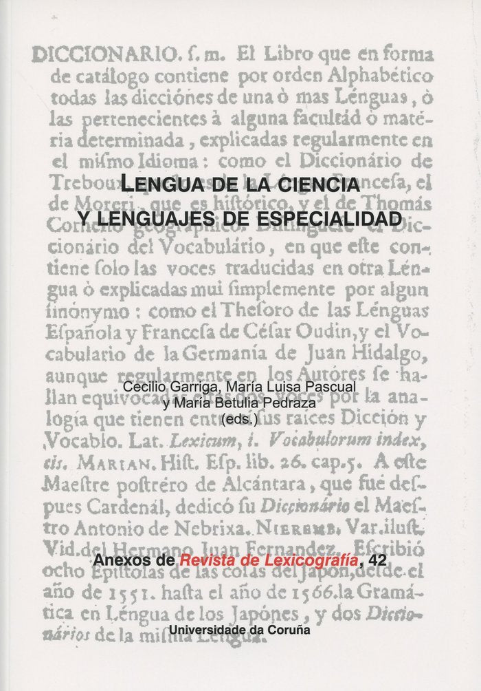Lengua de la ciencia y lenguajes de especialidad, de Cecilio Garriga | portada del libro