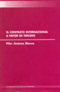 CL/4-El contrato internacional a favor de tercero, de JIMENEZ BLANCO | portada del libro