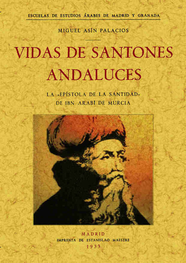 Vida de santones andaluces, de Asín Palacios, Miguel | portada del libro