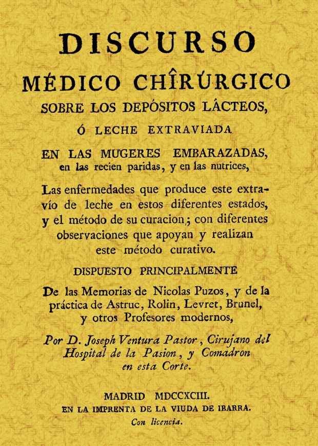 Discurso médico chirúrgico, de Ventura Pastor, Joseph | portada del libro
