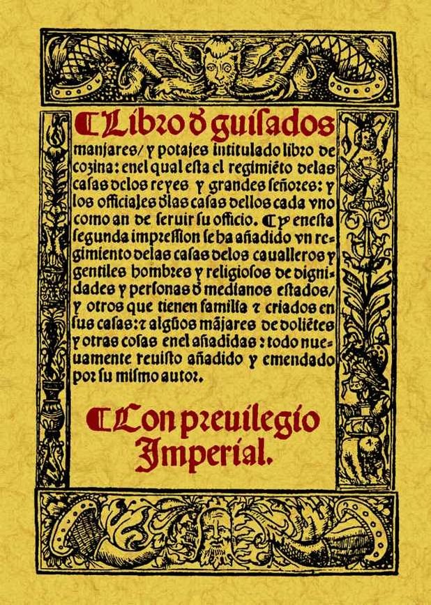 Libro de guisados, manjares y potajes, intitulado libro de cozina, de Nola, Ruberto de | portada del libro
