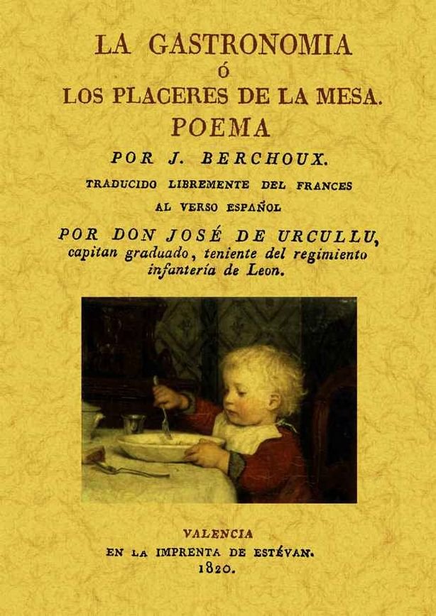 La gastronomía o los placeres de la mesa, de Berchoux, J. | portada del libro