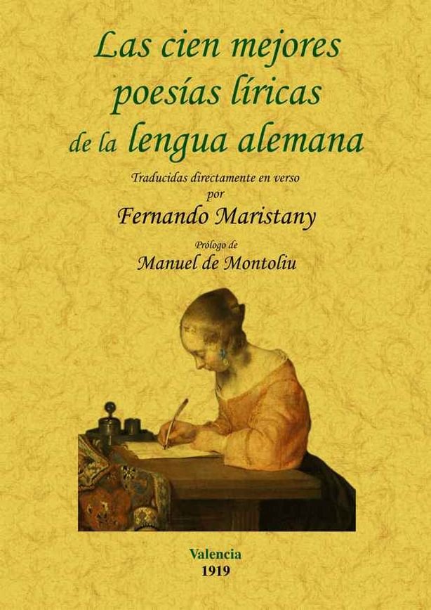 Las cien mejores poesías líricas de la lengua alemana, de Maristany, Fernando | portada del libro