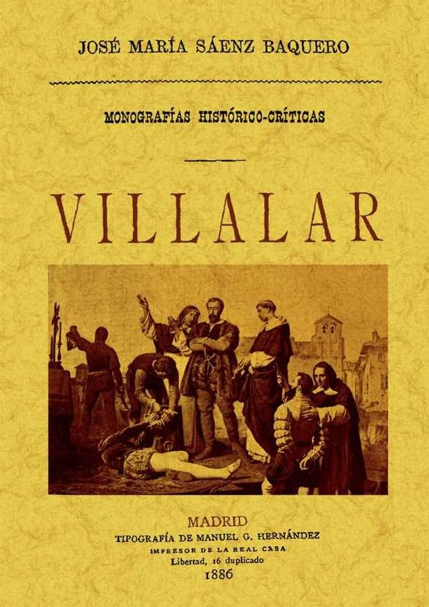 Monografia historico-critica de Villalar, de Saenz Baquero, Jose Maria | portada del libro