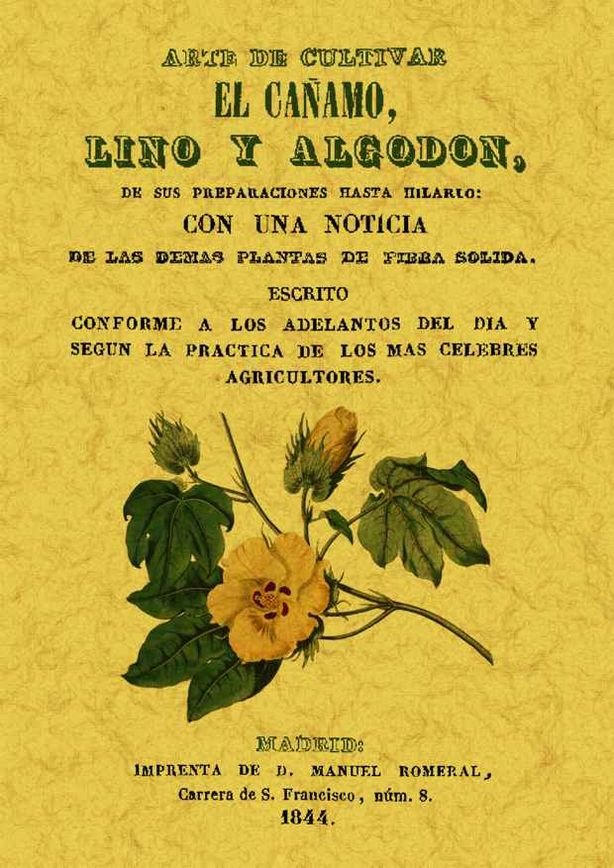 Arte de cultivar el cáñamo, lino y algodón., de Anónimo | portada del libro