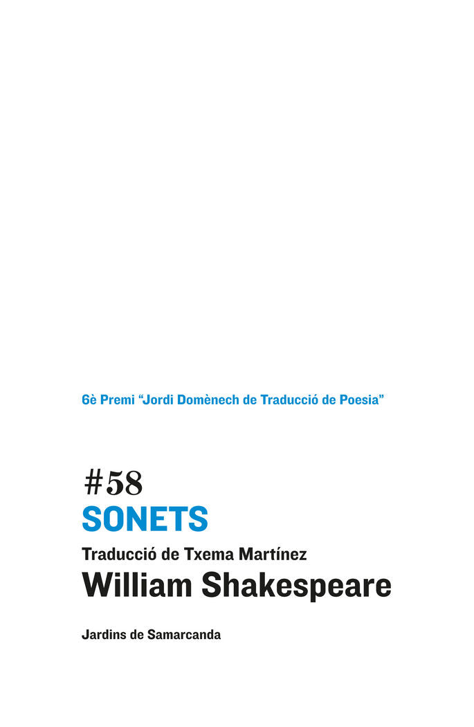 Sonets, de Shakespeare, William | portada del libro