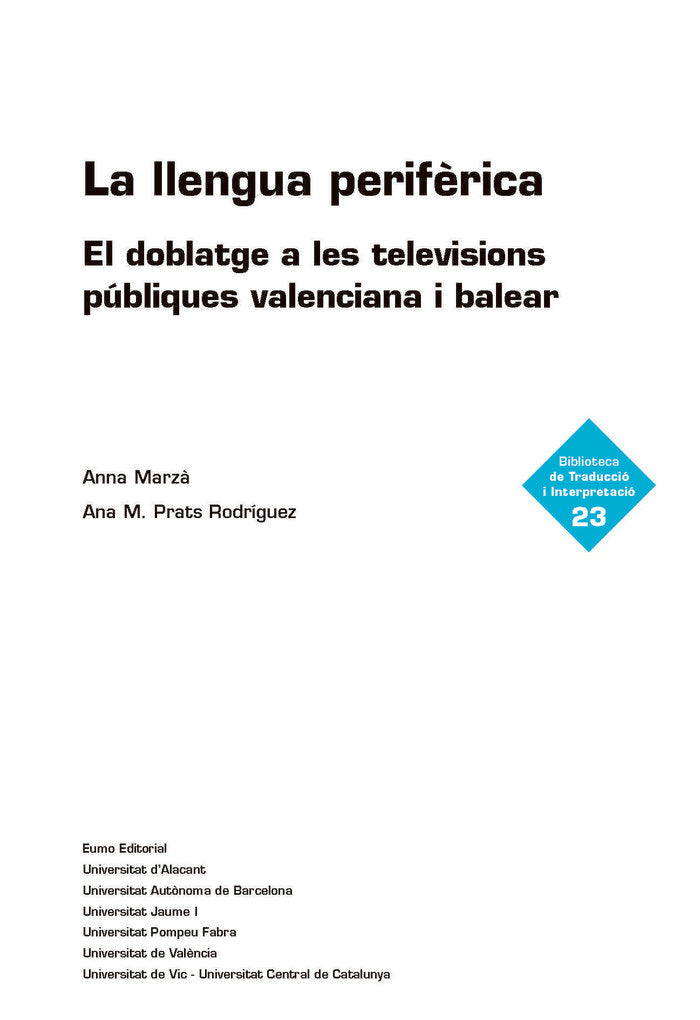 La llengua perifèrica, de Marzà Ibàñez, Anna | portada del libro