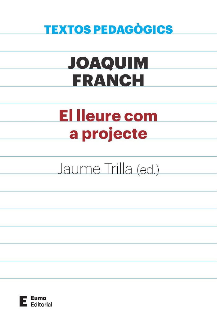 El lleure com a projecte, de Franch Batlle, Joaquim | portada del libro