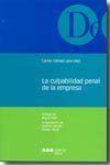 La culpabilidad penal de la empresa, de GOMEZ-JARA DIEZ, CARLOS | portada del libro