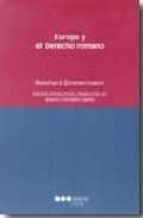 EUROPA Y EL DERECHO ROMANO, de Reinhard Zimmermann | portada del libro