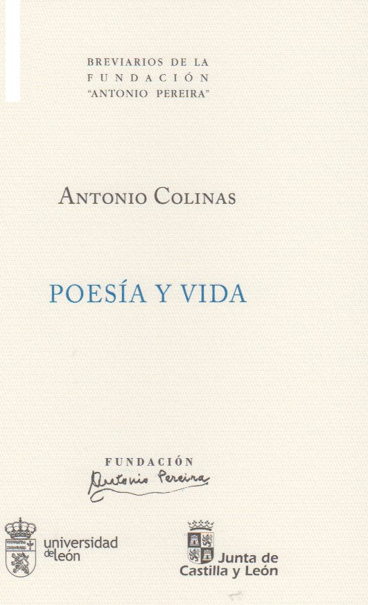 Poesía y vida, de Colinas Lobato, Antonio | portada del libro
