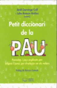 Petit diccionari de la pau, de Domingo, Jordi | portada del libro
