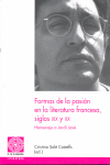 Formas de la pasión en la literatura francesa, siglos XIX y XX, de Varios autores | portada del libro