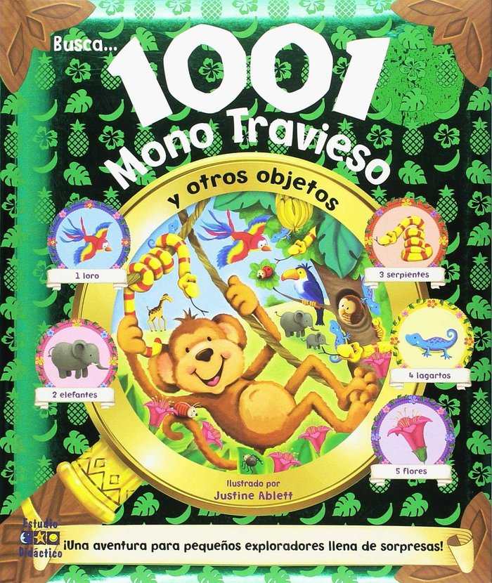 BUSCA 1001 MONO TRAVIESO Y OTROS OBJETOS, de IGLOO BOOKS LTD | portada del libro