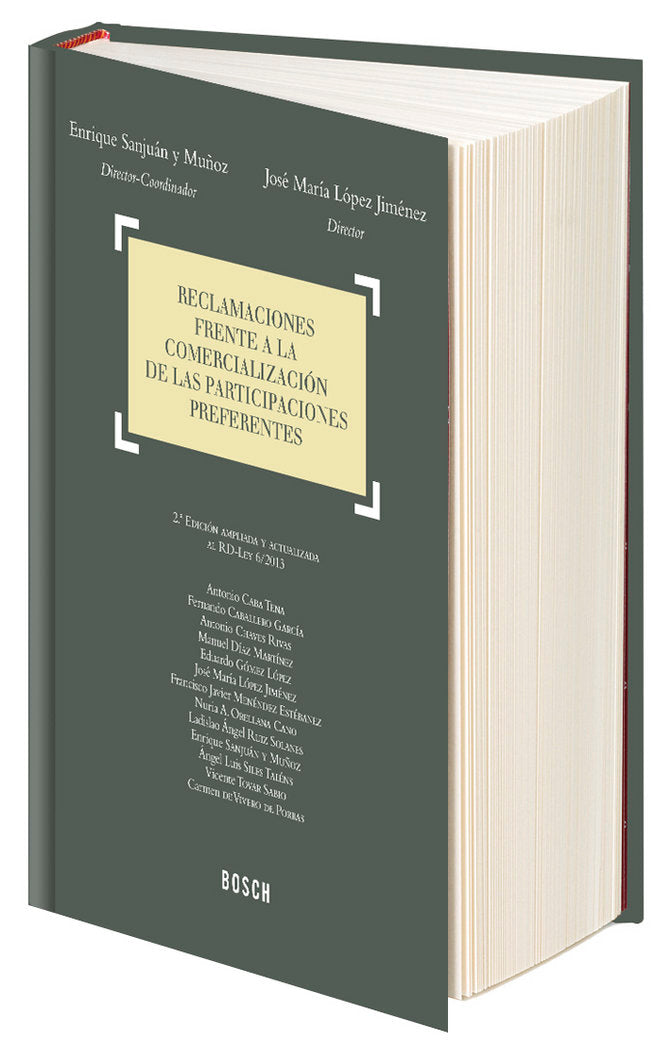 Reclamaciones frente a la comercialización de las participaciones preferentes (2.ª edición), de Varios autores | portada del