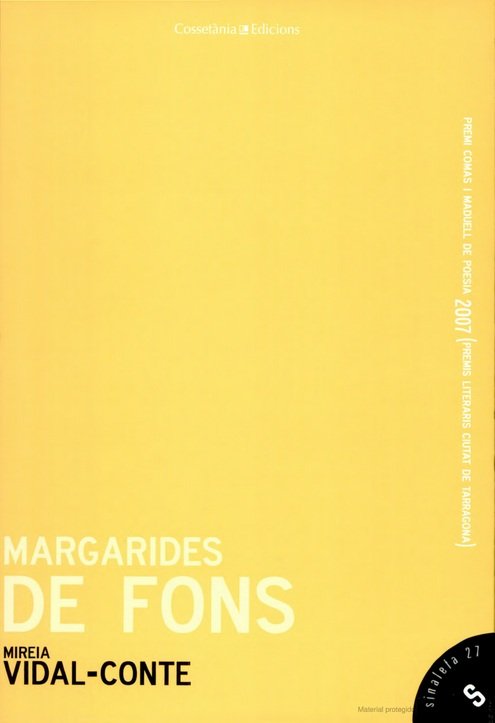 MARGARIDES DE FONS, de VIDAL-CONTE, MIREIA | portada del libro