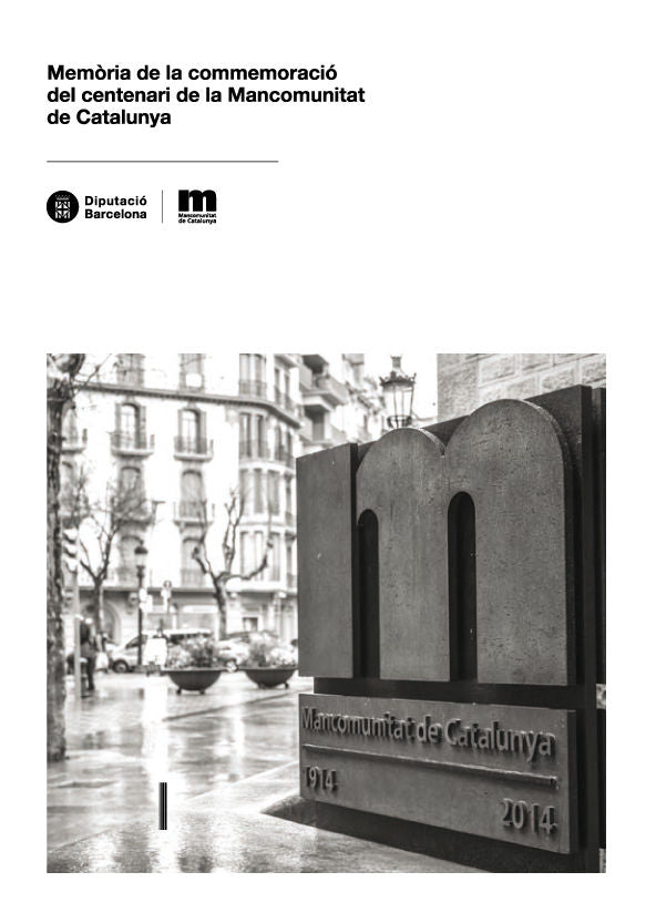 Memòria de la commemoració del centenari de la Mancomunitat de Catalunya | portada del libro