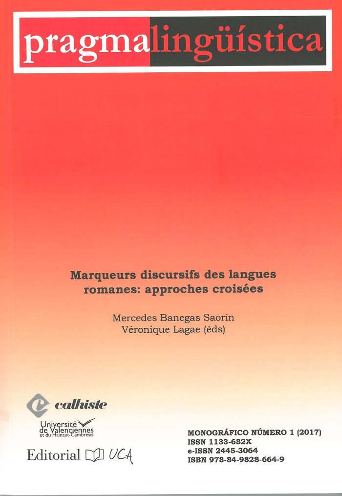 Pragmalingüística: Marqueurs discursifs des langues romanes: approches croissées, de AA.VV. | portada del libro