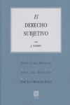 DERECHO SUBJETIVO,EL, de DABIN | portada del libro