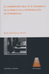 COMPRENSION ORAL EN DESARROLLO PERICIA INTERPRETACION, de BLASCO MAYOR | portada del libro