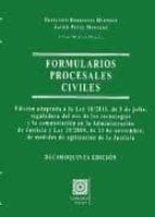 FORMULARIOS PROCESALES CIVILES., de FRANCISCO RODRIGUEZ HERMOSO | portada del libro