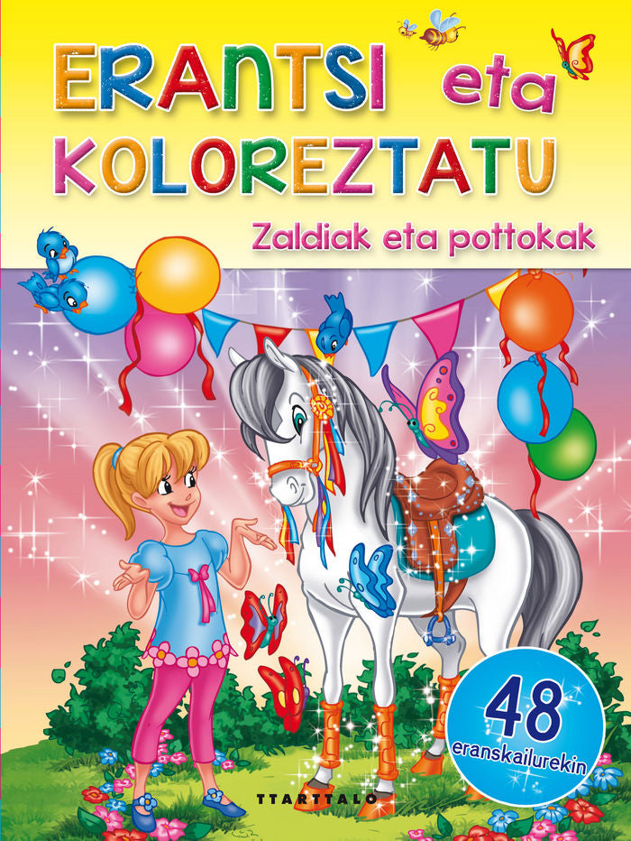 Zaldiak eta pottokak, de Batzuen artean | portada del libro