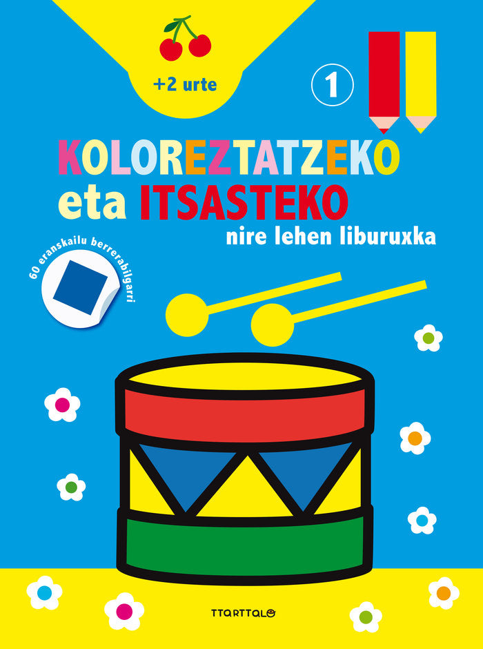 Koloreztatzeko eta itsasteko nire lehen liburuxka 1, de Ballon | portada del libro