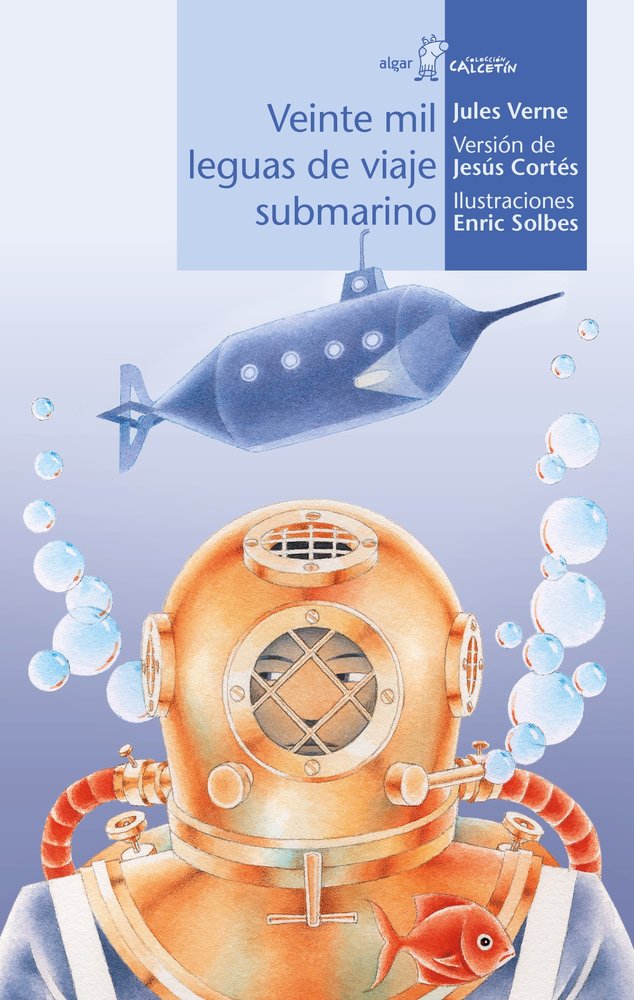 VEINTE MIL LEGUAS DE VIAJE SUBMARINO, de Jules Verne | portada del libro