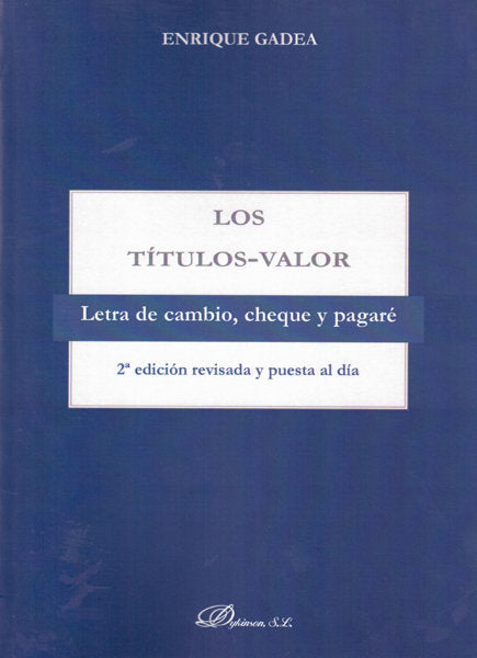 Los títulos-valor, de Gadea | portada del libro